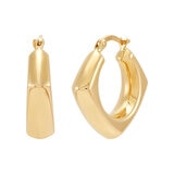 Aretes, Arracadas Forma Diamante, Oro Amarillo 14K