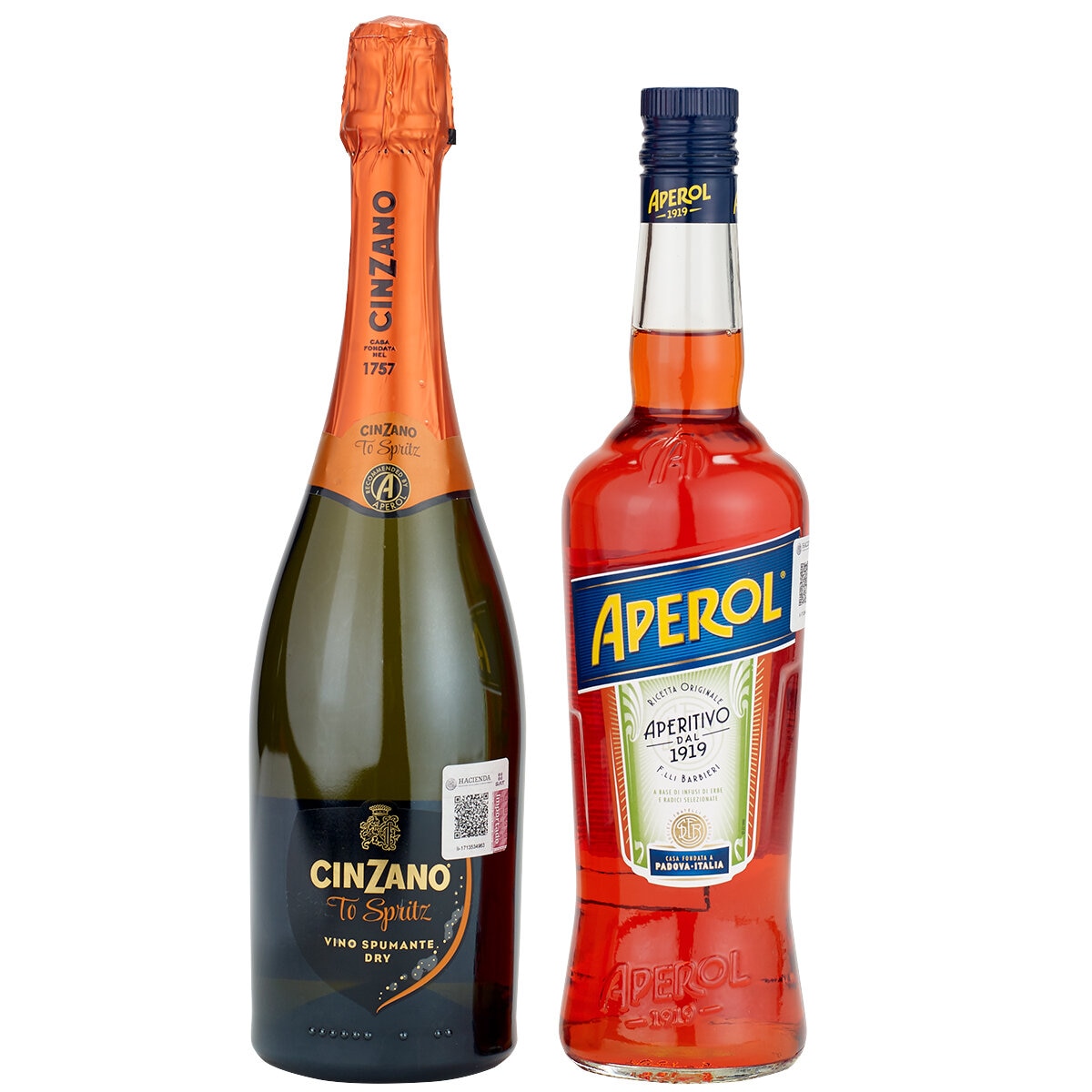 LICOR APEROL 700 ML +CINZANO 750ML C6L54P216