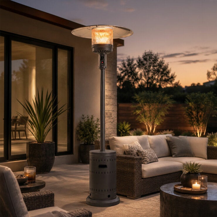 Fire sense, Calentador de Gas para Exterior Color Gris Fire sense, Calentador de Gas para Exterior Color Gris