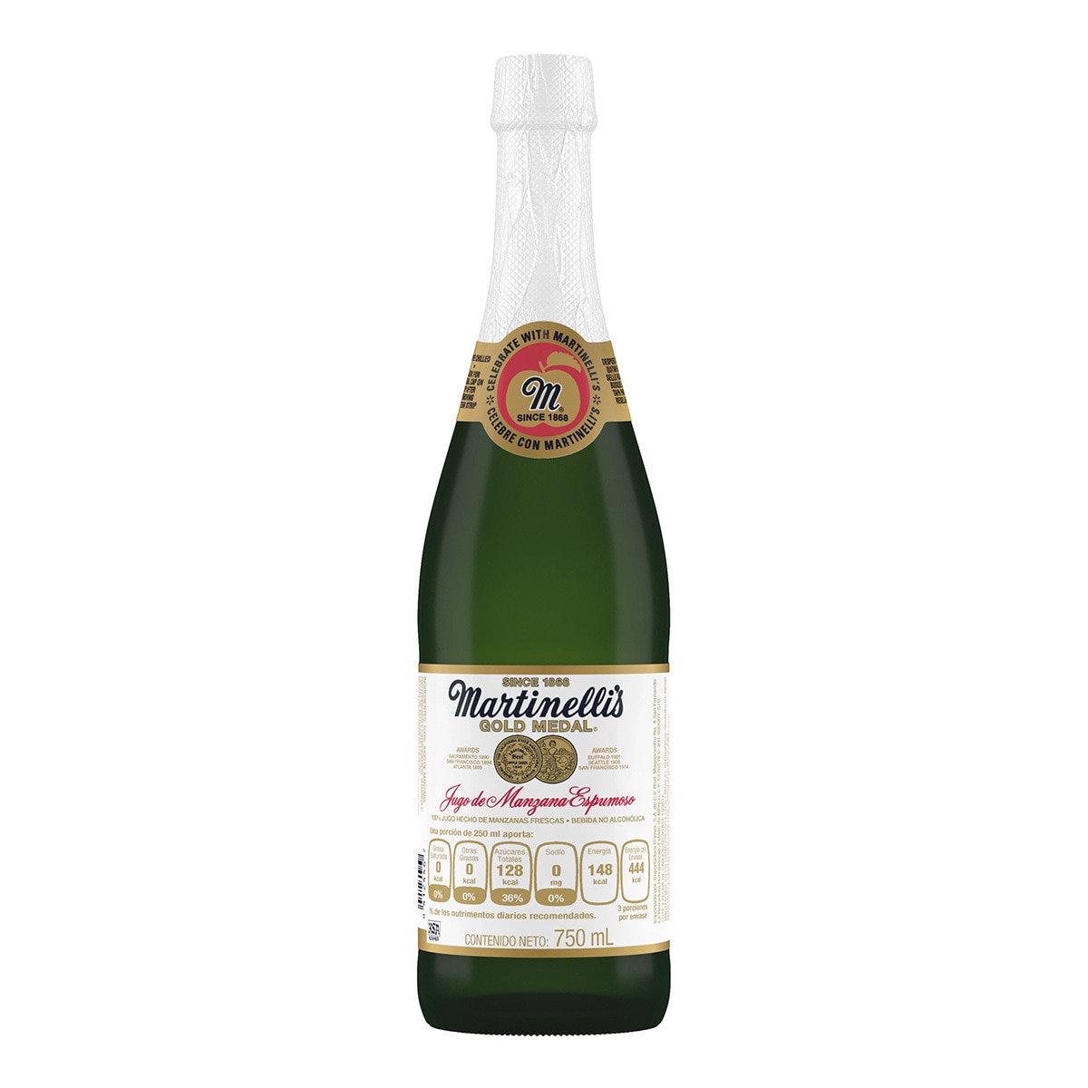 Martinelli´s jugo de manzana espumoso 4 botellas de 750ml