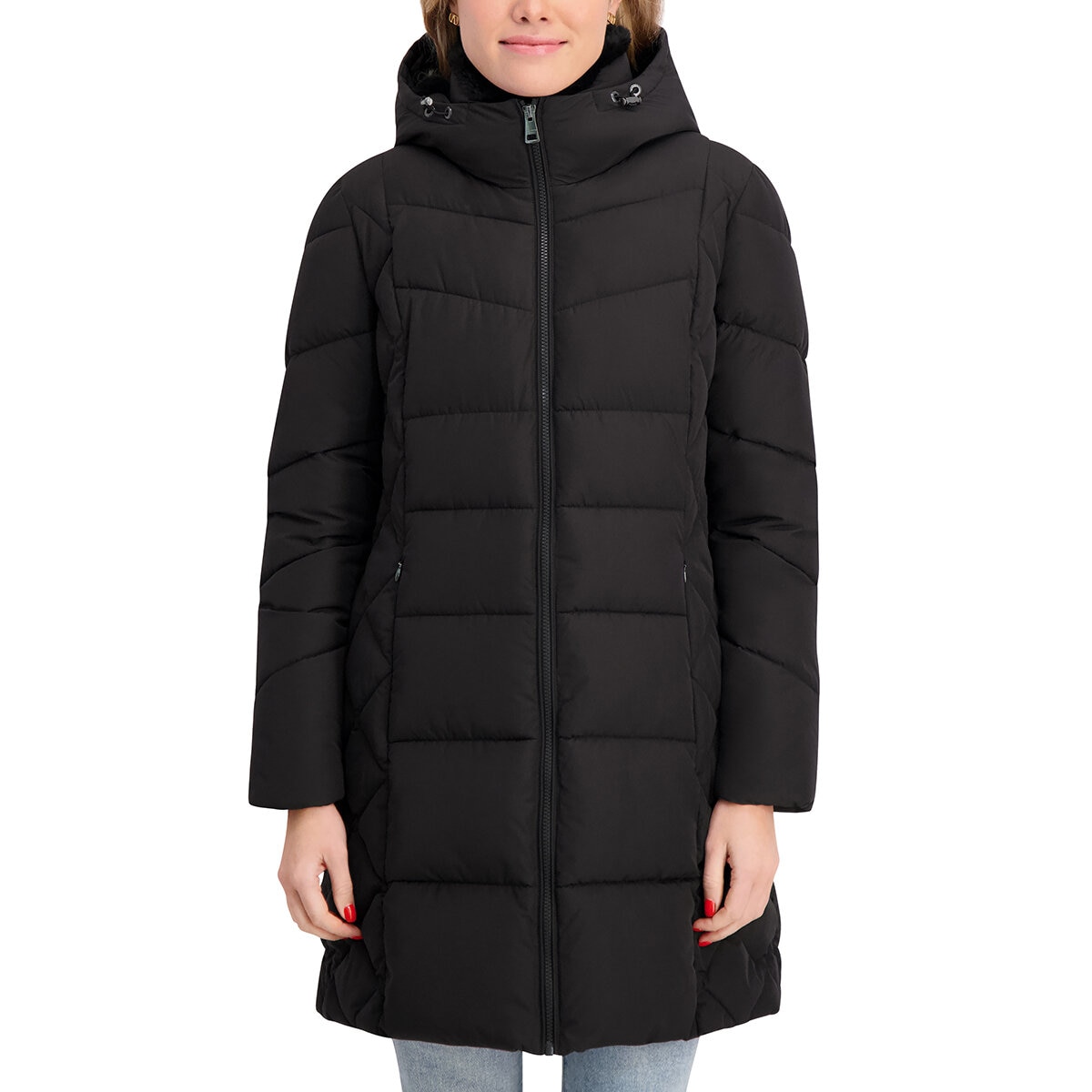 Andrew Marc Chamarra para Dama Negro Chica