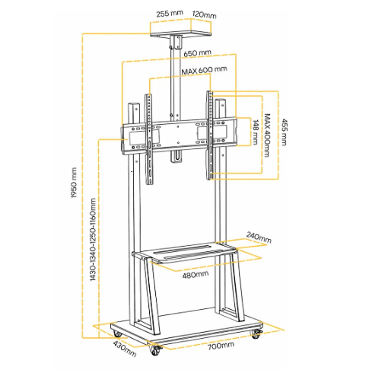 Blackrock Soporte de Pedestal para Pantallas 37" a 80" Blackrock Soporte de Pedestal para Pantallas 37" a 80"