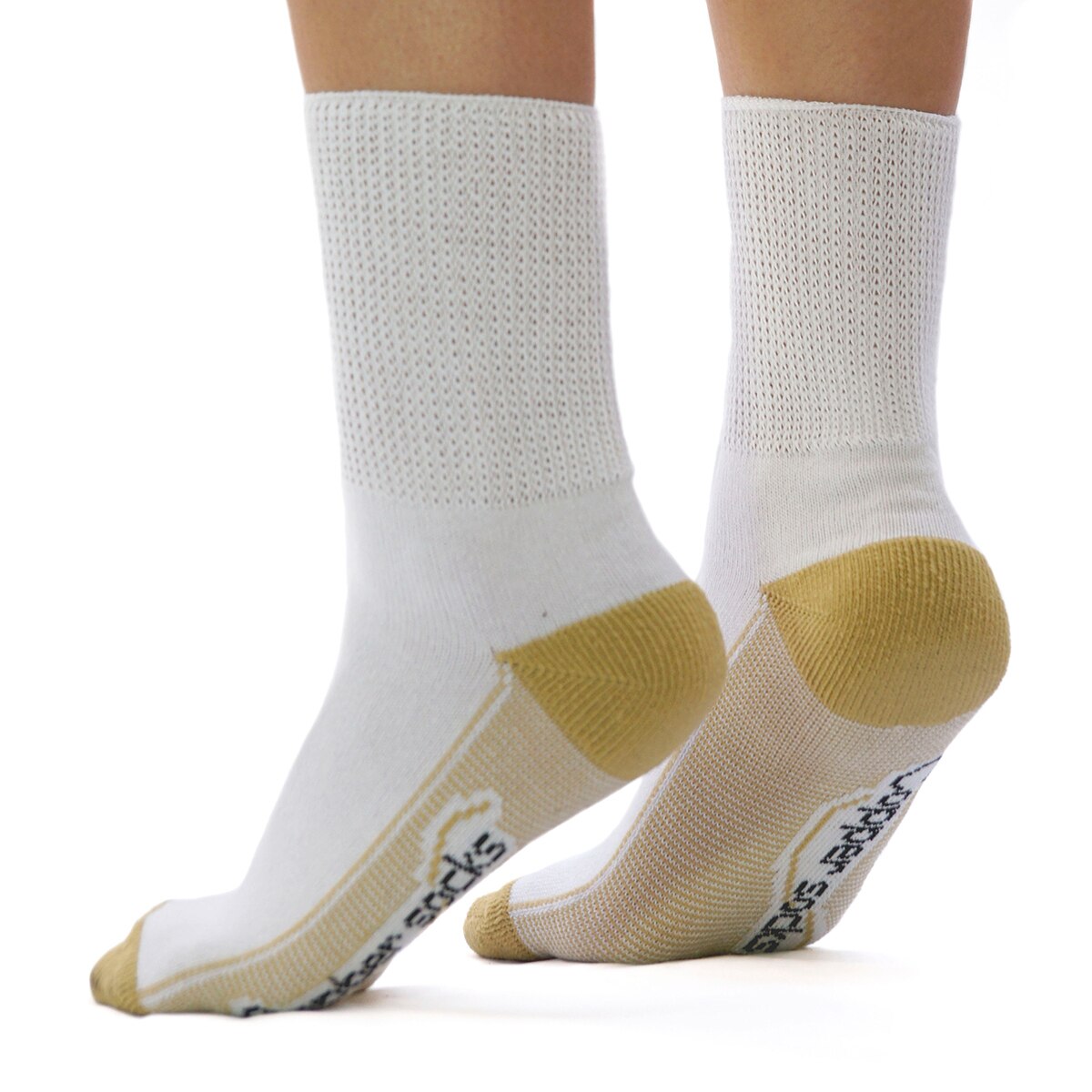 Copper Socks, Calcetines Cortos para Diabéticos (3 Pares) Color Beige Talla M