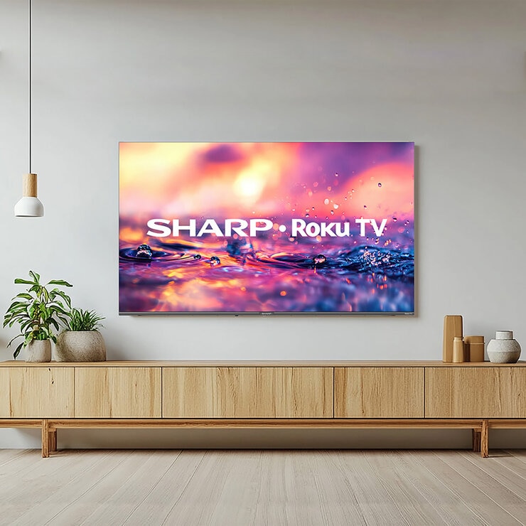 Sharp Pantalla 75" QLED 4K Roku TV