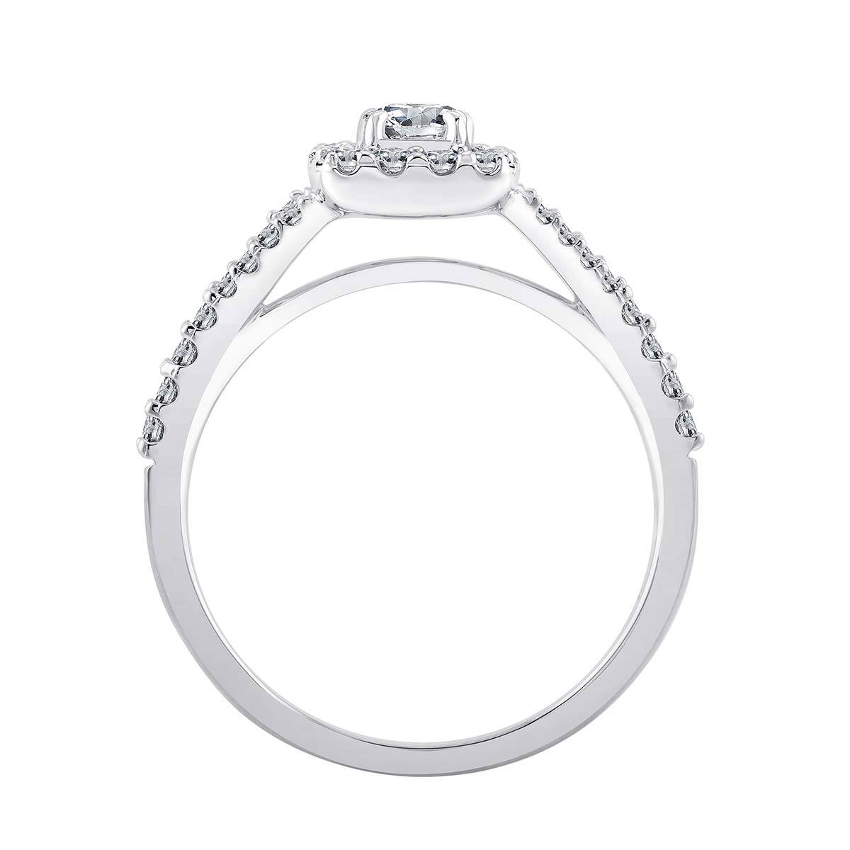 Anillo, 0.60ctw Diamantes, Oro Blanco 14kt