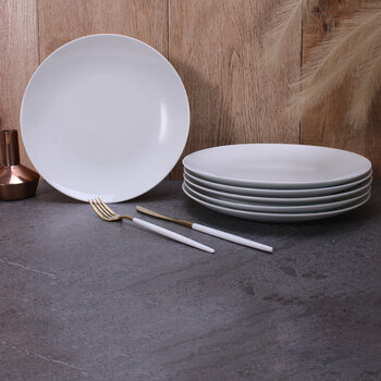 Crown Baccara Juego de 6 Platos de Porcelana