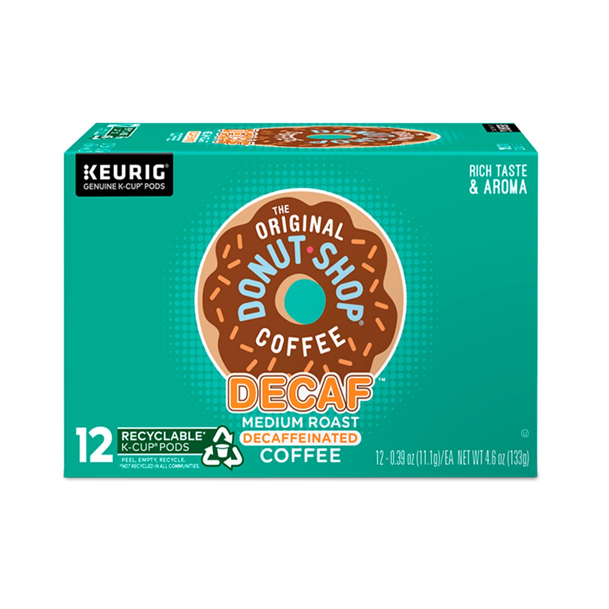 Keurig, Original Donut Shop Decaf, 72 cápsulas K-Cup