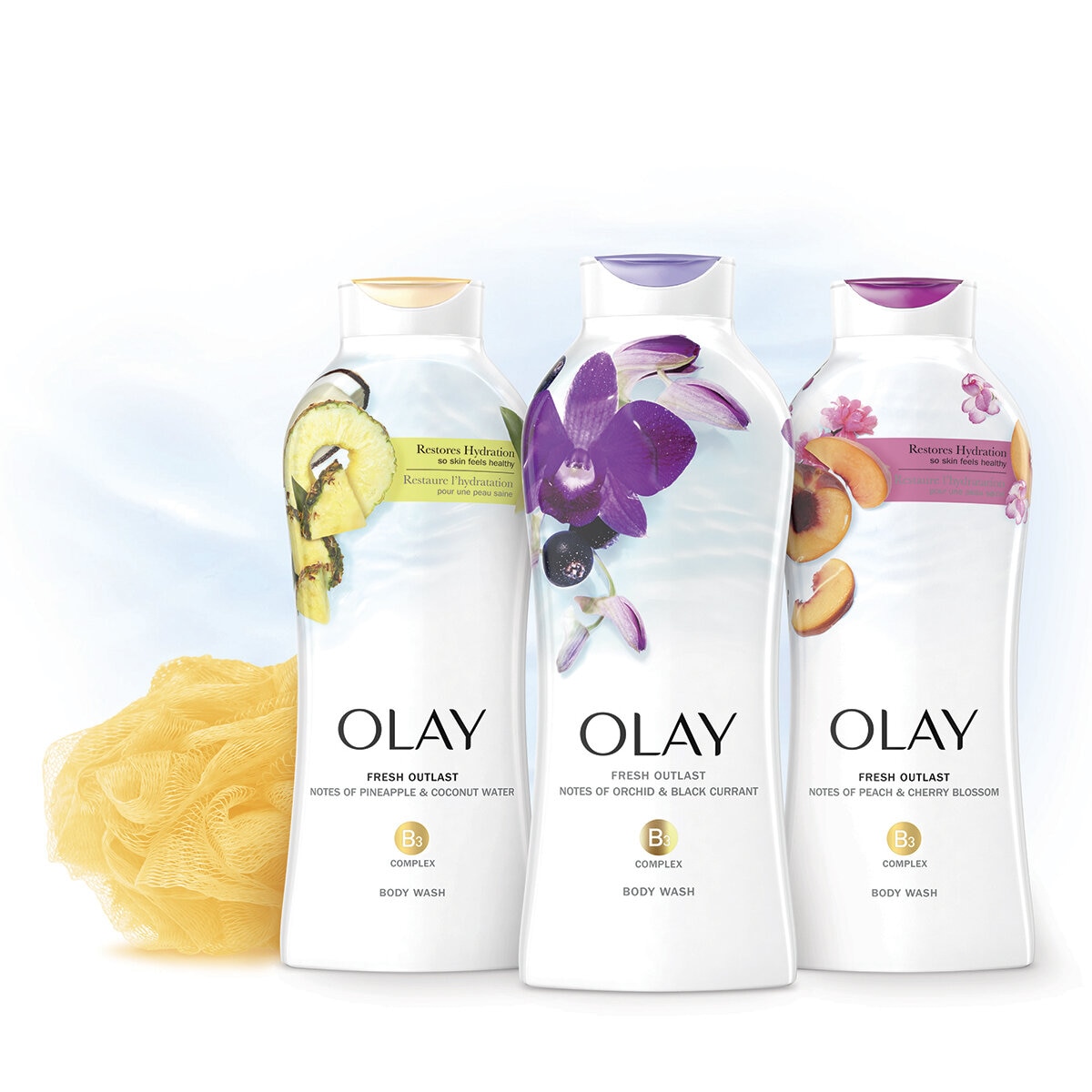 Olay Jabón Líquido Corporal Fresh Outlast 3 pzas de 650 ml