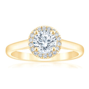 e Compromiso, Diamantes 1.10ctw, Oro Amarillo de 14K