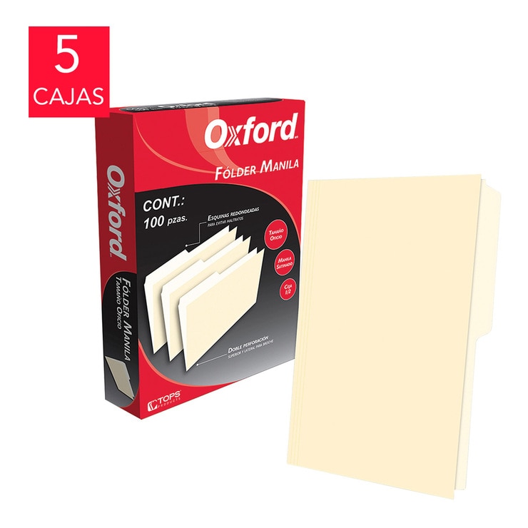 Oxford, Folder Manila Tamaño Oficio, 100 Piezas Costco México