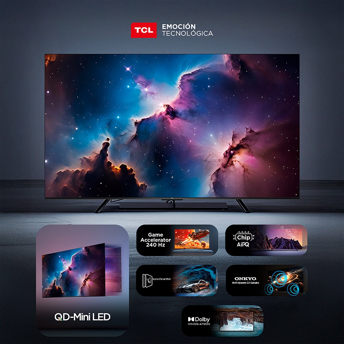 TCL Pantalla 65" 4K QD-Miniled Google TV