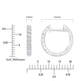 Aretes, Arracadas de Diamantes 0.35ctw, Oro Blanco 14K