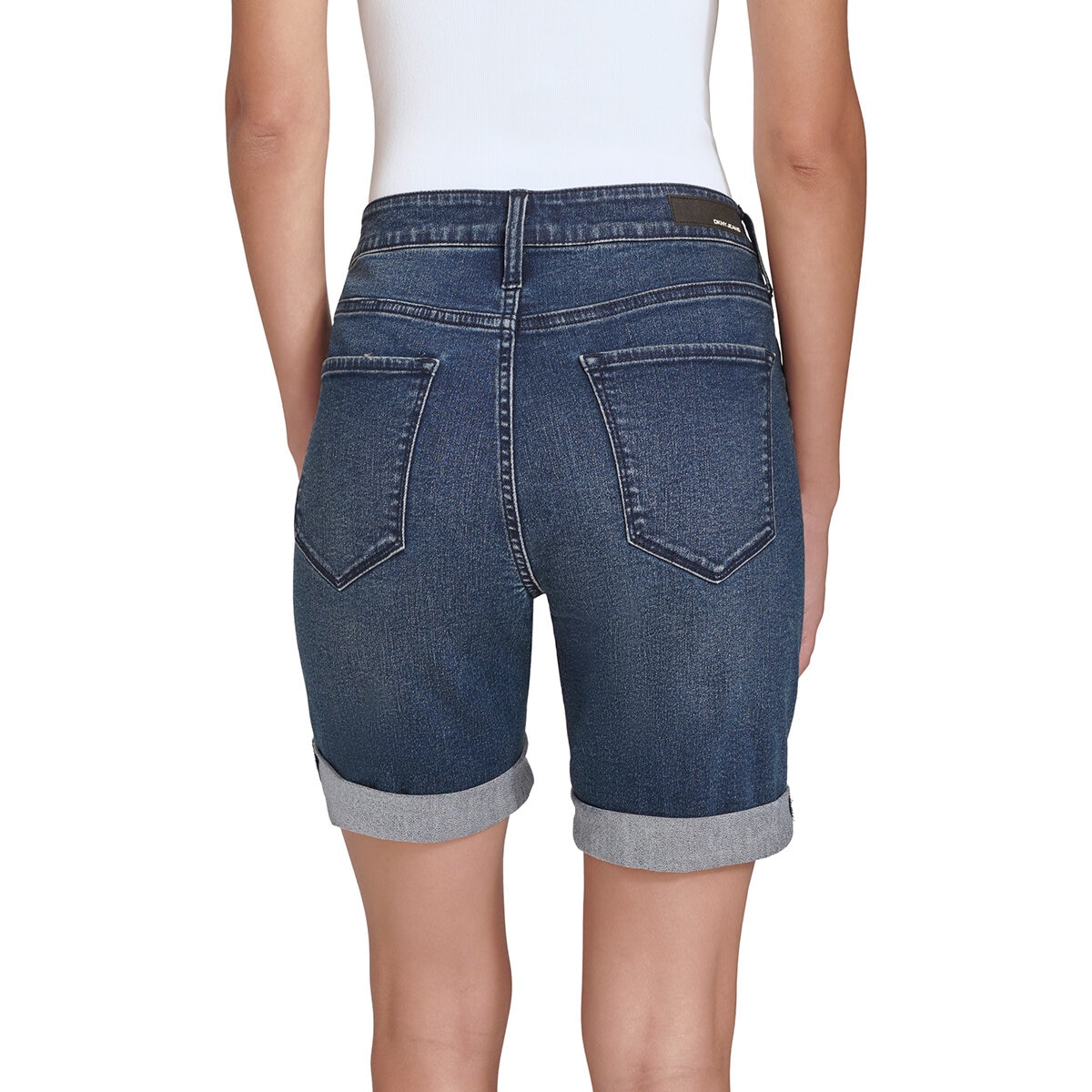 DKNY Jeans Short Bermuda para Dama azul 8