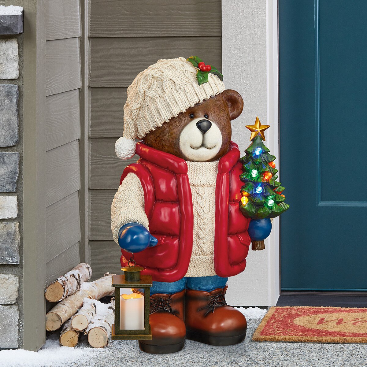 Oso con Árbol de Navidad Costco México