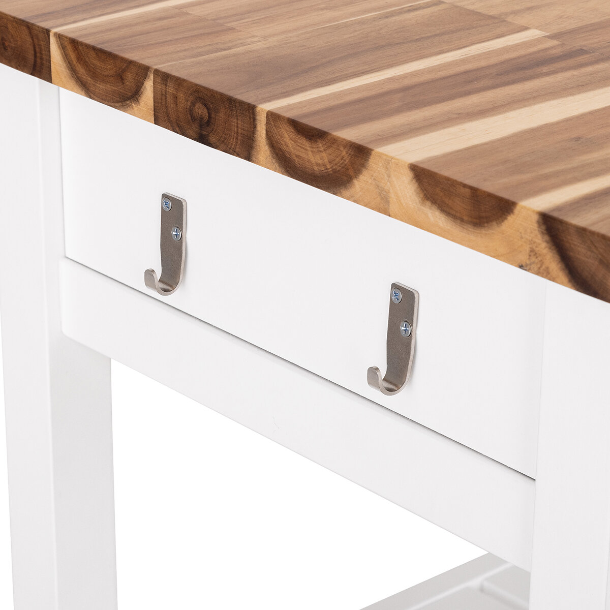 Seville Classics Home Carrito de Cocina con Superficie de Acacia con Cajones
