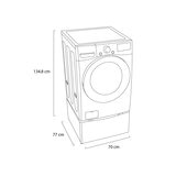 LG Lavasecadora 22Kg/13Kg con Pedestal
