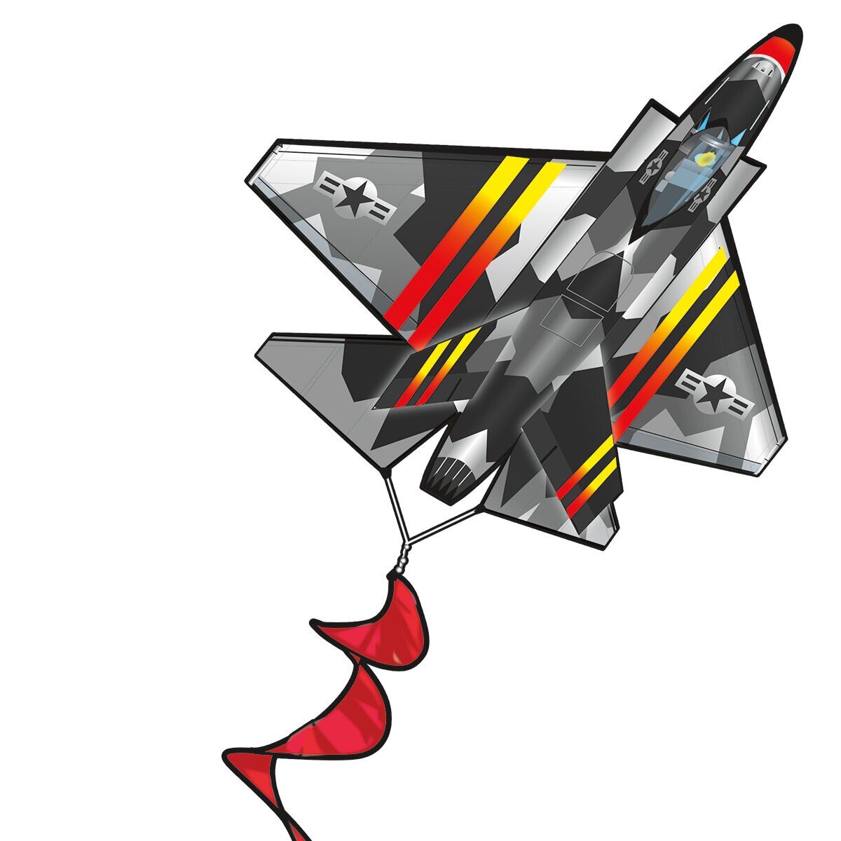 Brainstorm Papalote de Nylon Tamaño Gigante: Avión de Combate