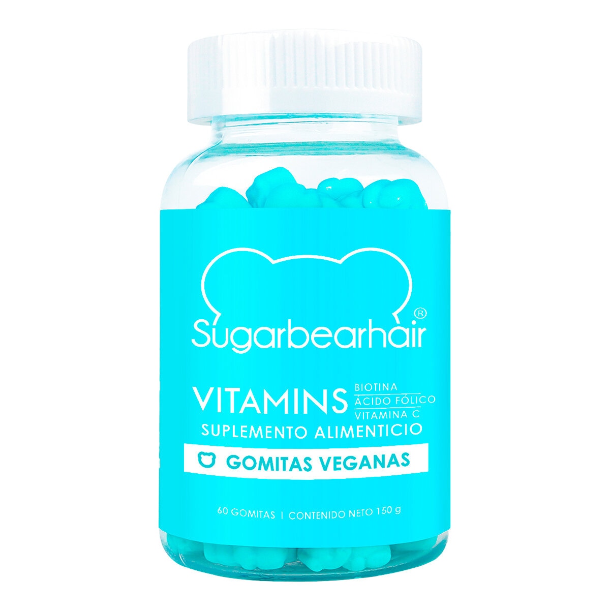 Sugarbear Hair Biotina, Ácido Folico, Vitamina C 60 Gomitas