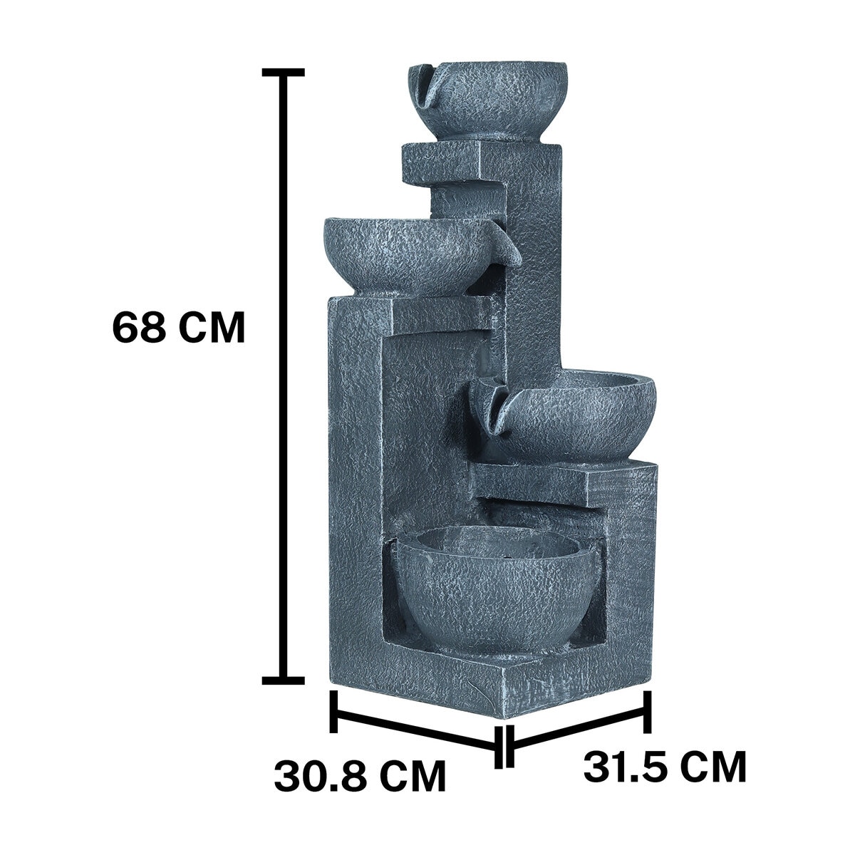 Green Market, Fuente de Agua con Cuencos de Resina