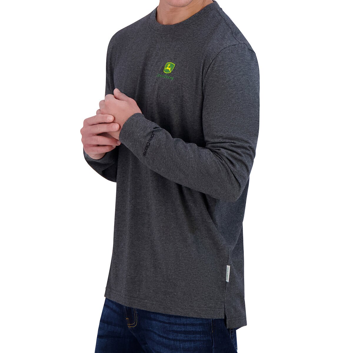 John Deere Playera para Caballero Gris Grande