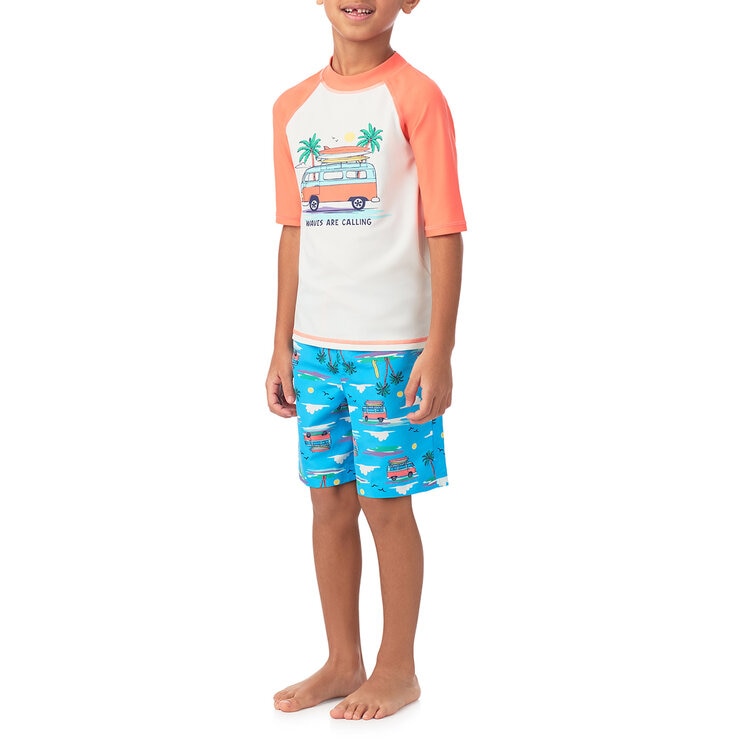 Saint Eve Traje de baño 2 piezas para Niños o Niñas Naranja 2 Años