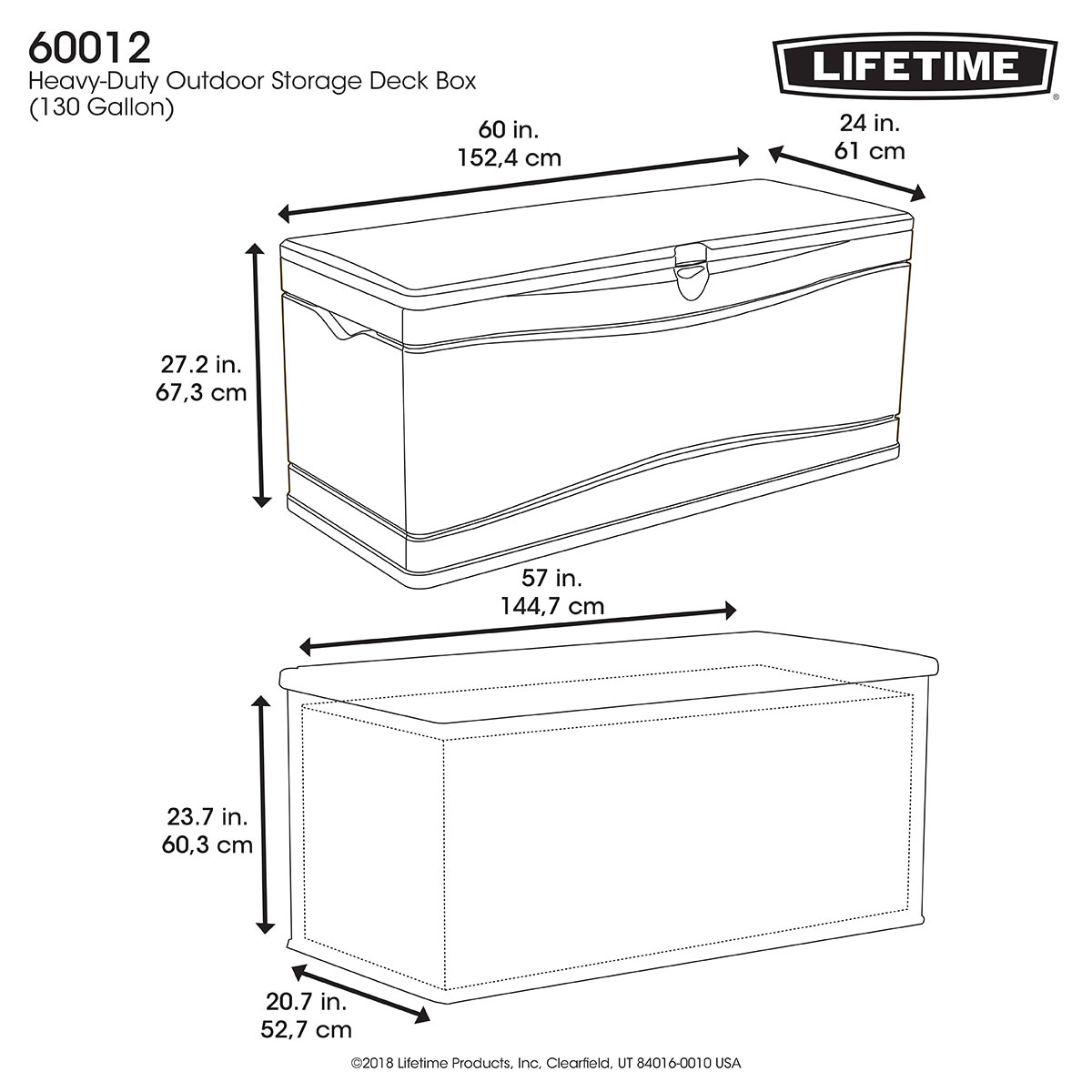 Lifetime, Caja de Almacenamiento 492 L