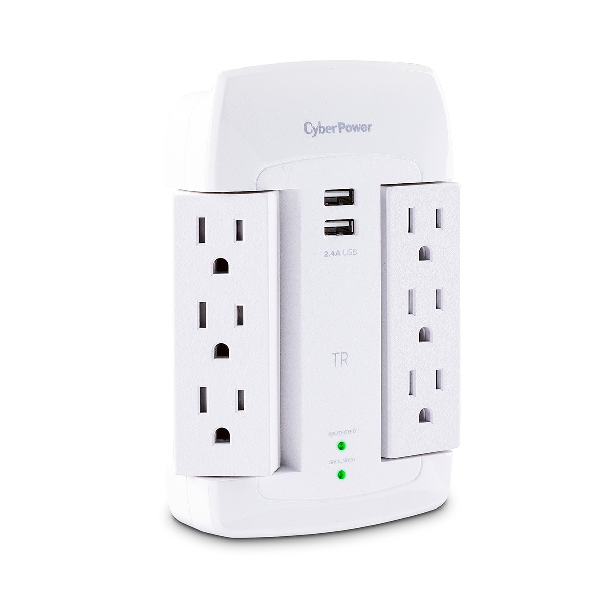 CyberPower, Supresores con Multicontactos, Cargador USB y Protección de Voltaje 4 Pack