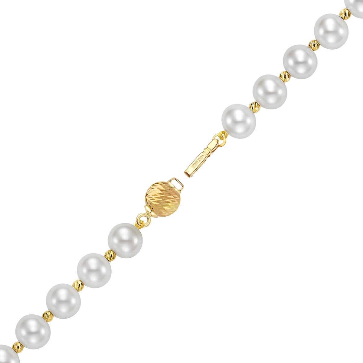 Pulsera de Perlas Cultivadas, Oro Amarillo de 14K, 19.05cm