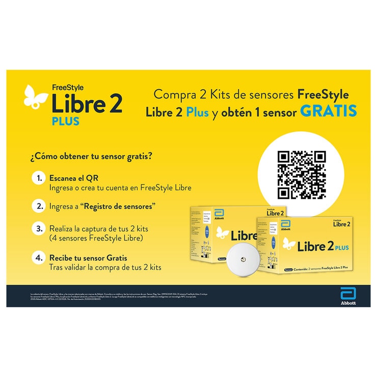 Freestyle Libre 2 Plus Monitoreo de Glucosa 2 Sensores