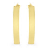 Aretes, Arracadas Ovalados, Oro Amarillo 14K