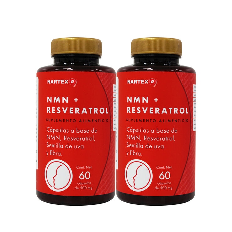 NMN + Resveratrol 2 Frascos de 60 Cápsulas