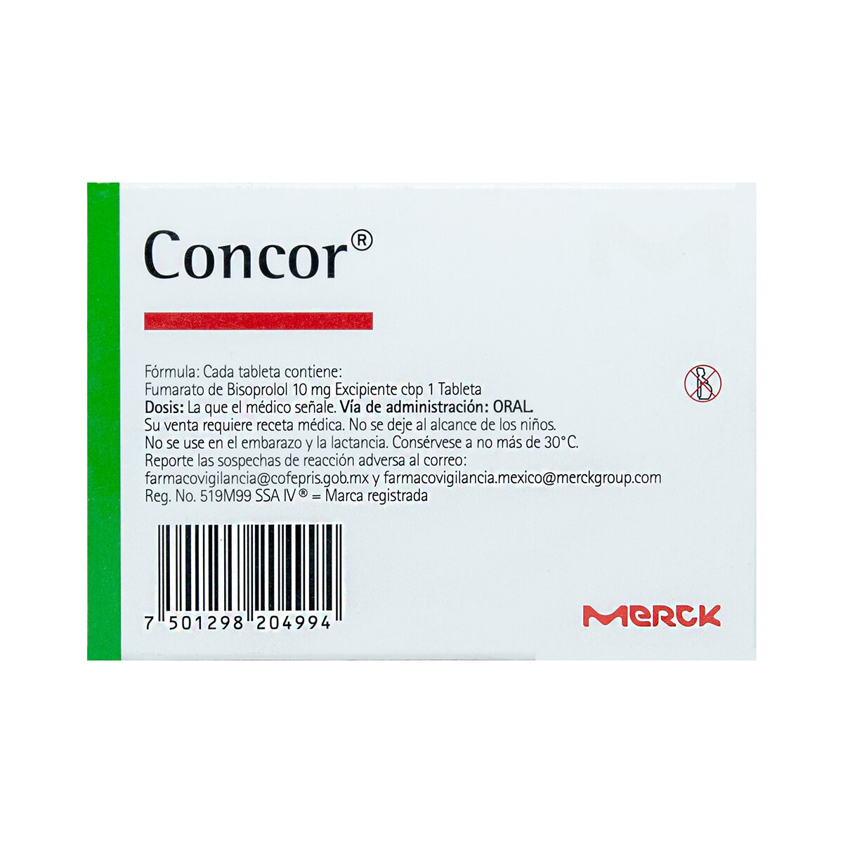 Concor 10 mg 30 Tabletas