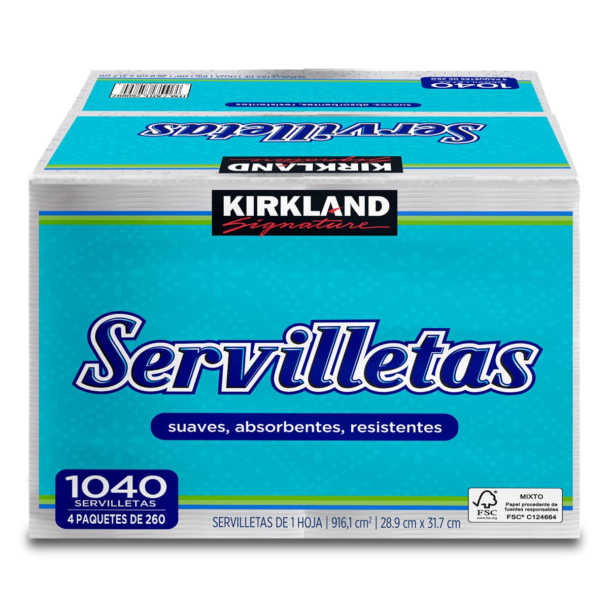Kirkland Signature Servilletas 4 paquetes de 260 pzas