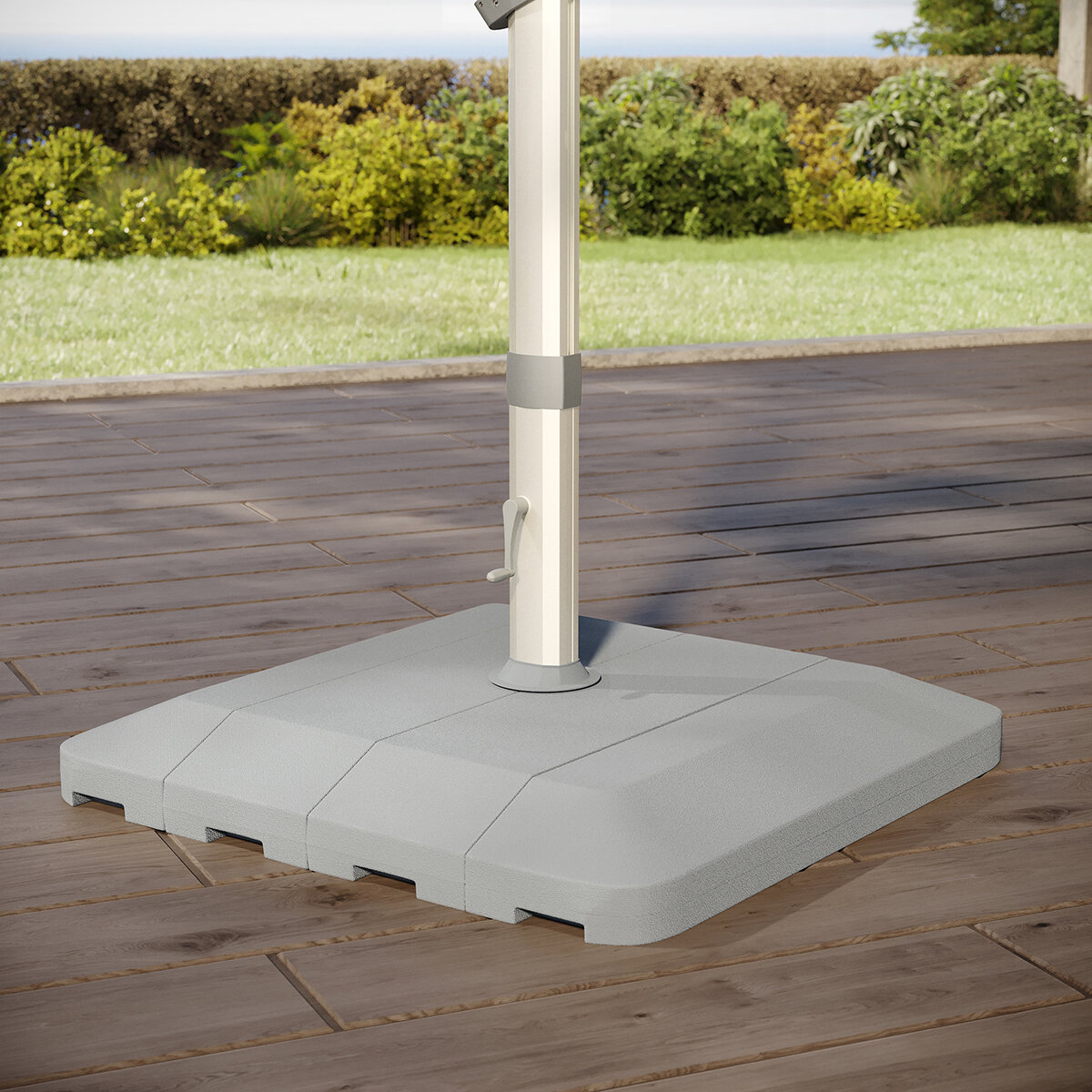 Seasons Sentry, Sombrilla Redonda de 4m con Luz Solar Led