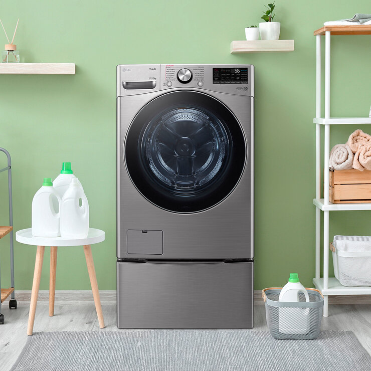 LG Lavasecadora Eléctrica 22Kg/13Kg con Pedestal