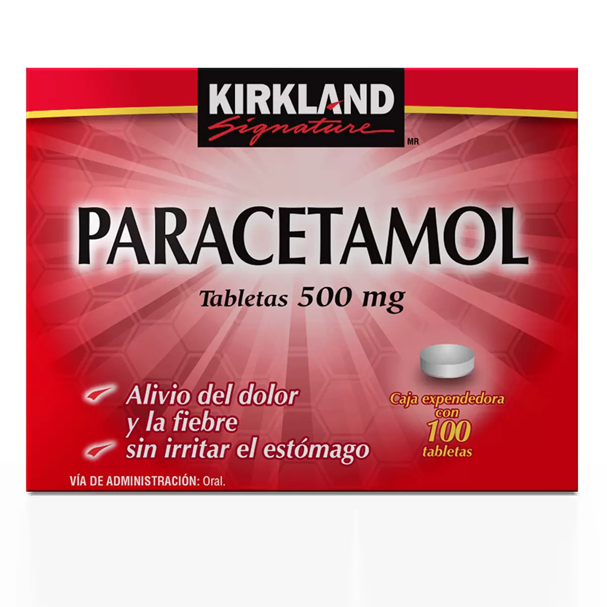 Kirkland Signature  Paracetamol 500 mg 100 Tabletas 