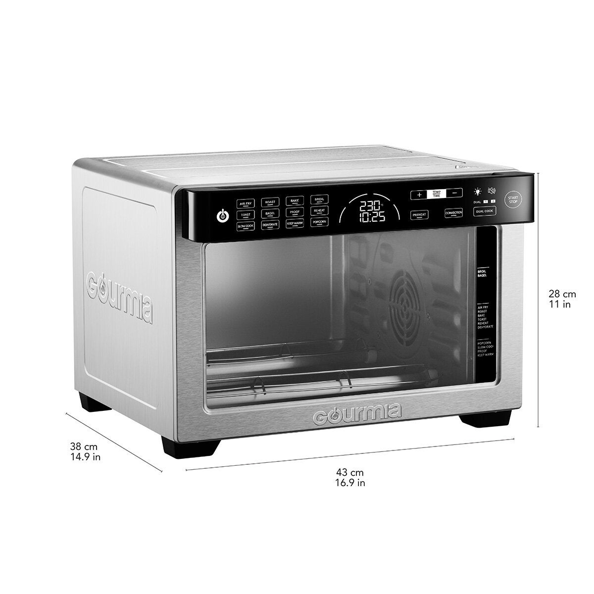 Gourmia, Horno digital con freidora de aire 24L 12-en-1 Gourmia, Horno digital con freidora de aire 24L 12-en-1