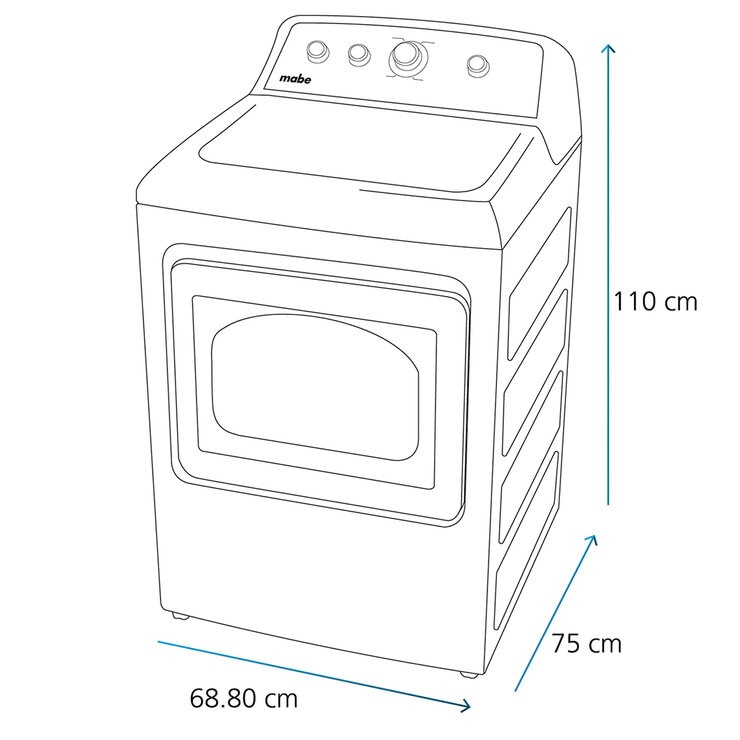GE Secadora de Gas 22kg
