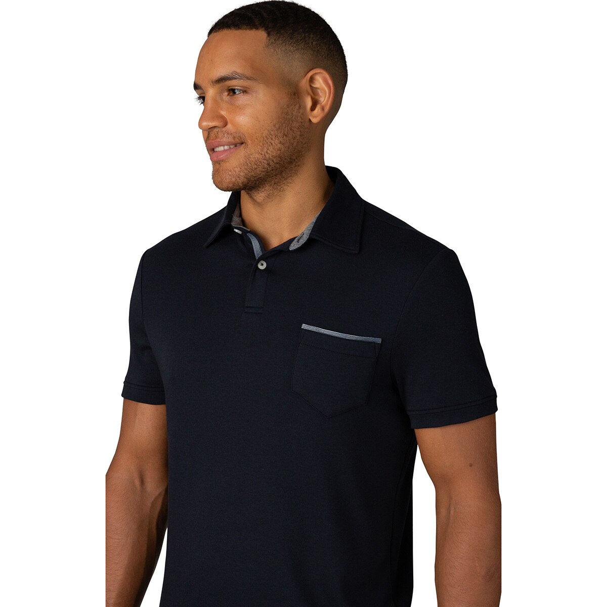 Tahari, Playera Tipo Polo para Caballero, Negro, Extra Extra Grande