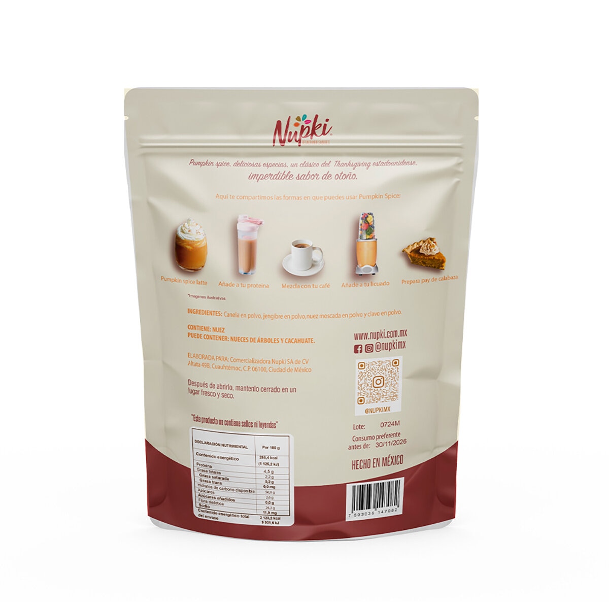 Nupki Pumpkin Spice 800g