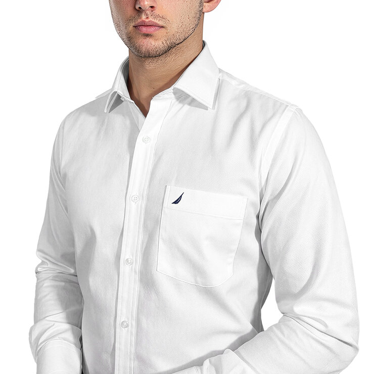 Nautica Camisa para Caballero Blanca Cuello 17 Manga 32/33 Nautica Camisa para Caballero Blanca Cuello 17 Manga 32/33