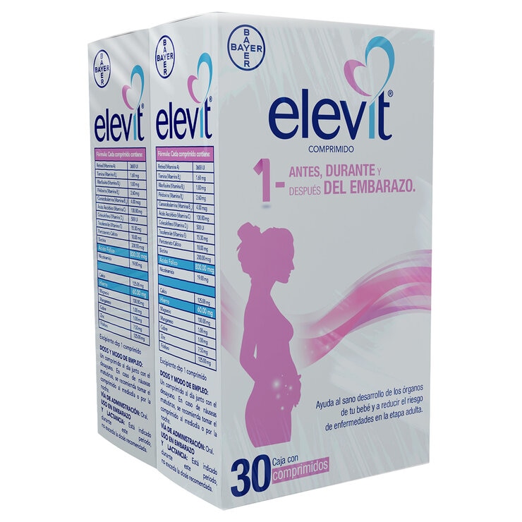 Elevit 2 Cajas de 30 Comprimidos c/u