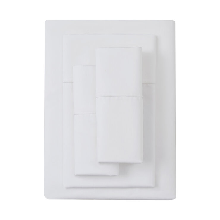 Kirkland Signature Juego de Sábanas King 6 piezas blanco