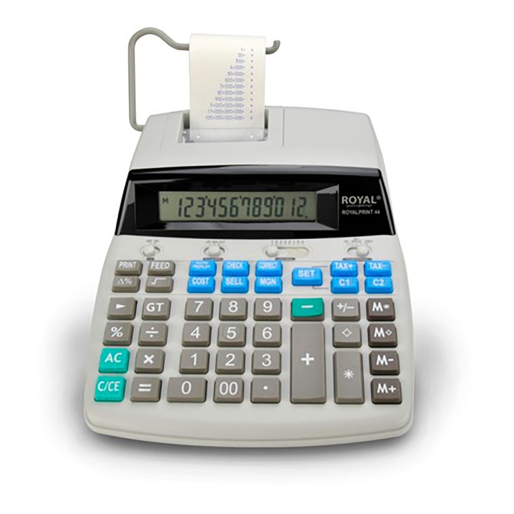 Royal Print 44 sumadora 12 dígitos impresión 2 colores