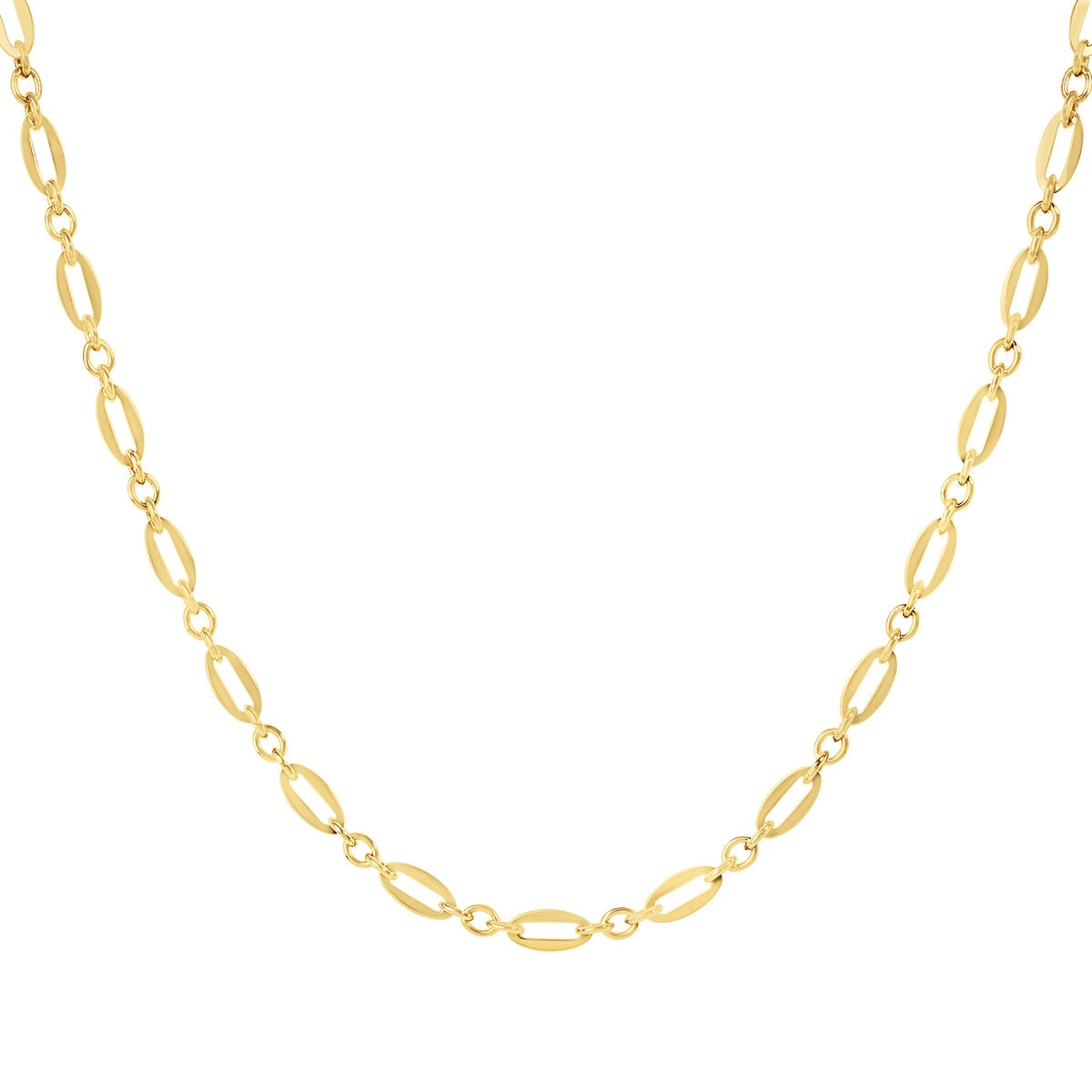 Cadena para Dama, 45.72cm, Enlace Ovalado, Oro Amarillo 14K