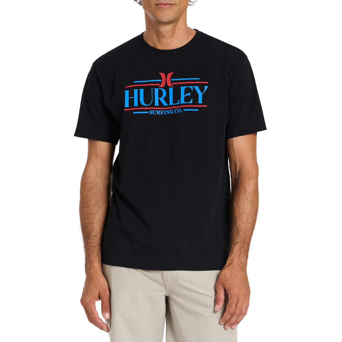 Hurley Playera para Caballero Negro Grande