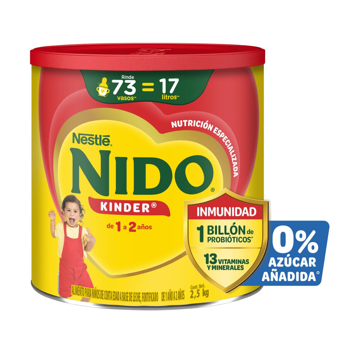 Nido Kinder, Leche en Polvo 2.5 kg