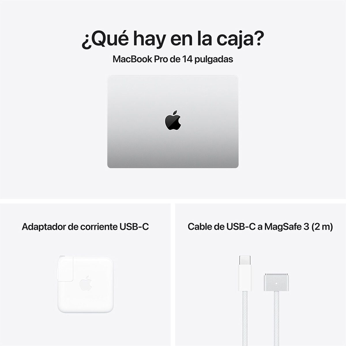 Apple MacBook Pro 14" Chip M4 Pro 512GB Plata CPU de 12 núcleos GPU de 16 núcleos Mamoria unificada de 24GB