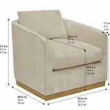 Henredon, Sillón Giratorio de Tela Henredon, Sillón Giratorio de Tela