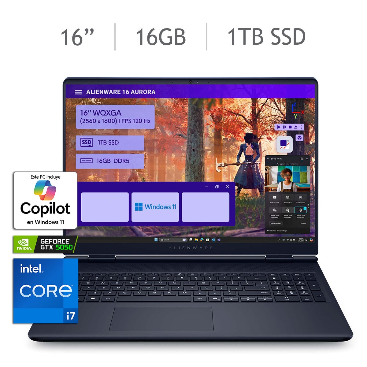 DELL Alienware Gaming NB Laptop 16" WQXGA Intel Core i7 16GB 1TB SSD